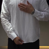 chemise zip élégant en lin pour homme