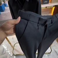 Slim Formal Black Stretch Trousers