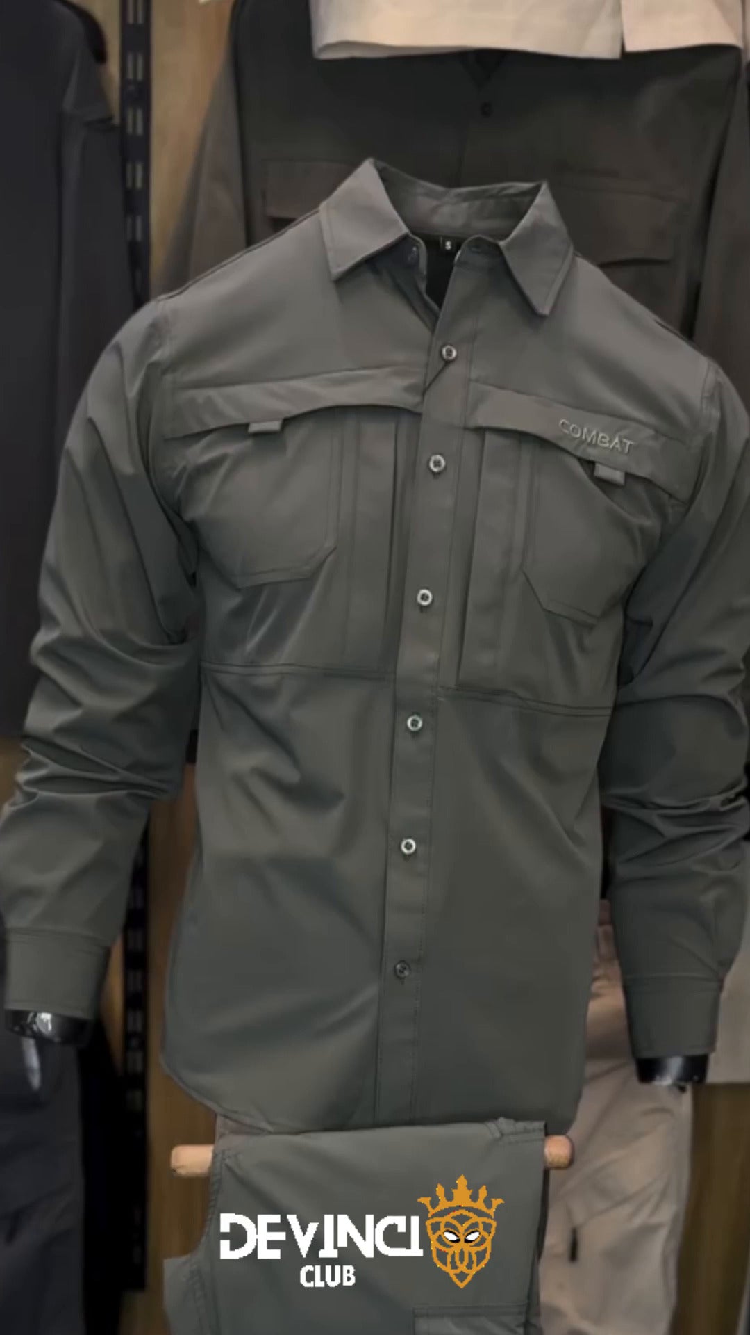 Chemise tactique à manches longues pour homme