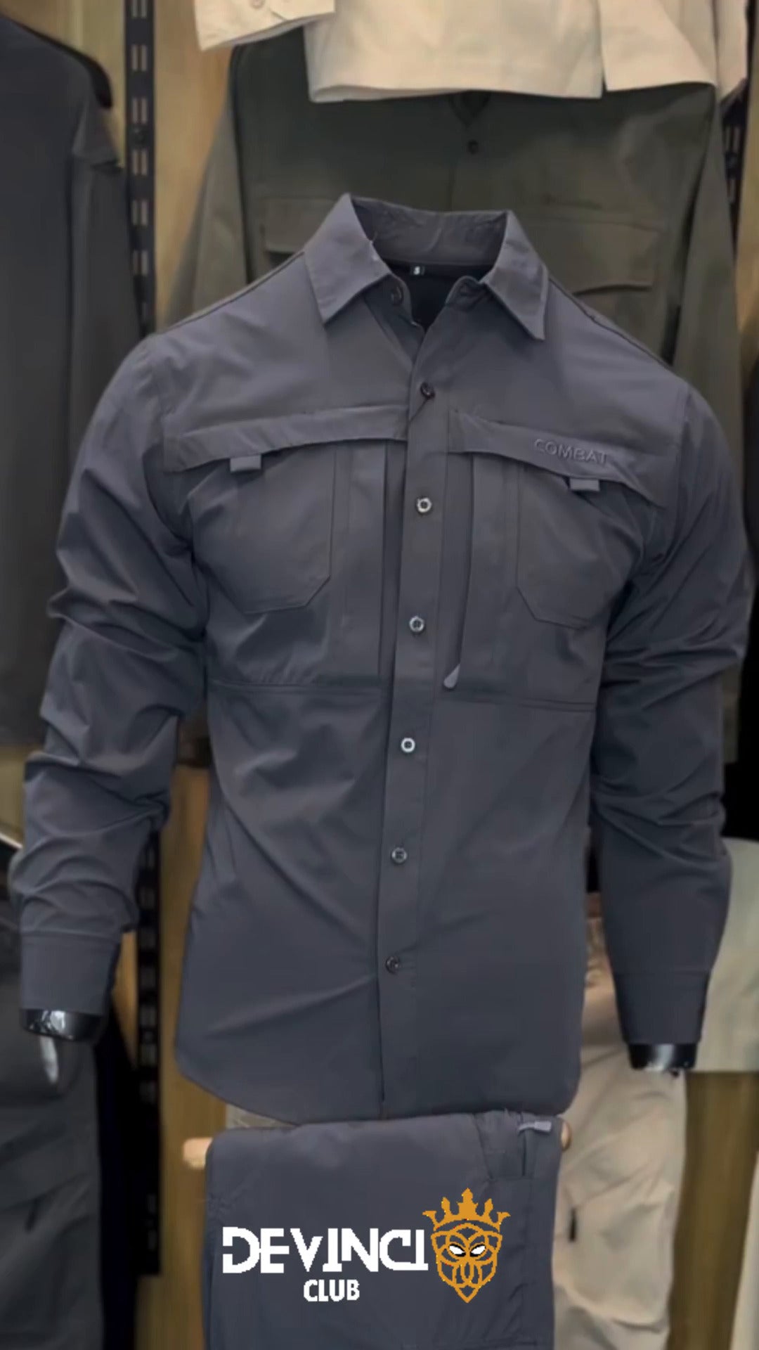 Chemise tactique à manches longues pour homme