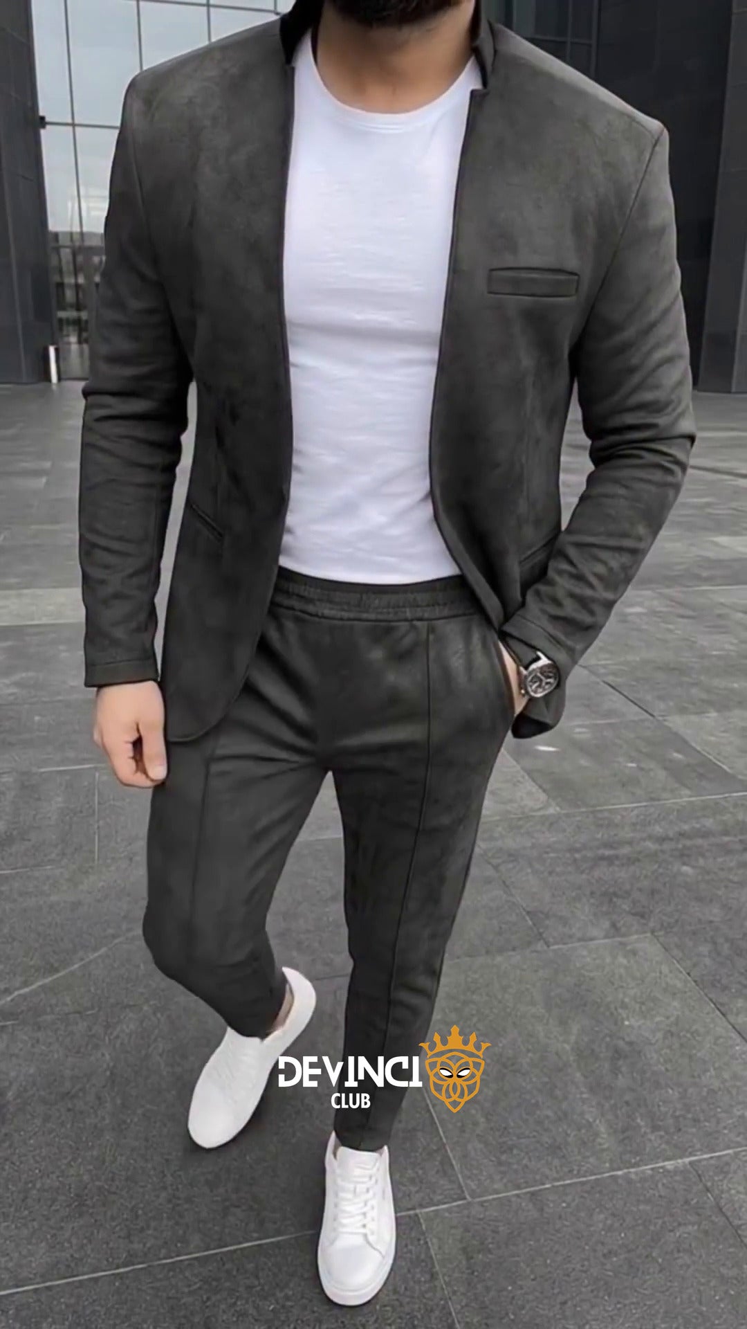 Costume classique en daim