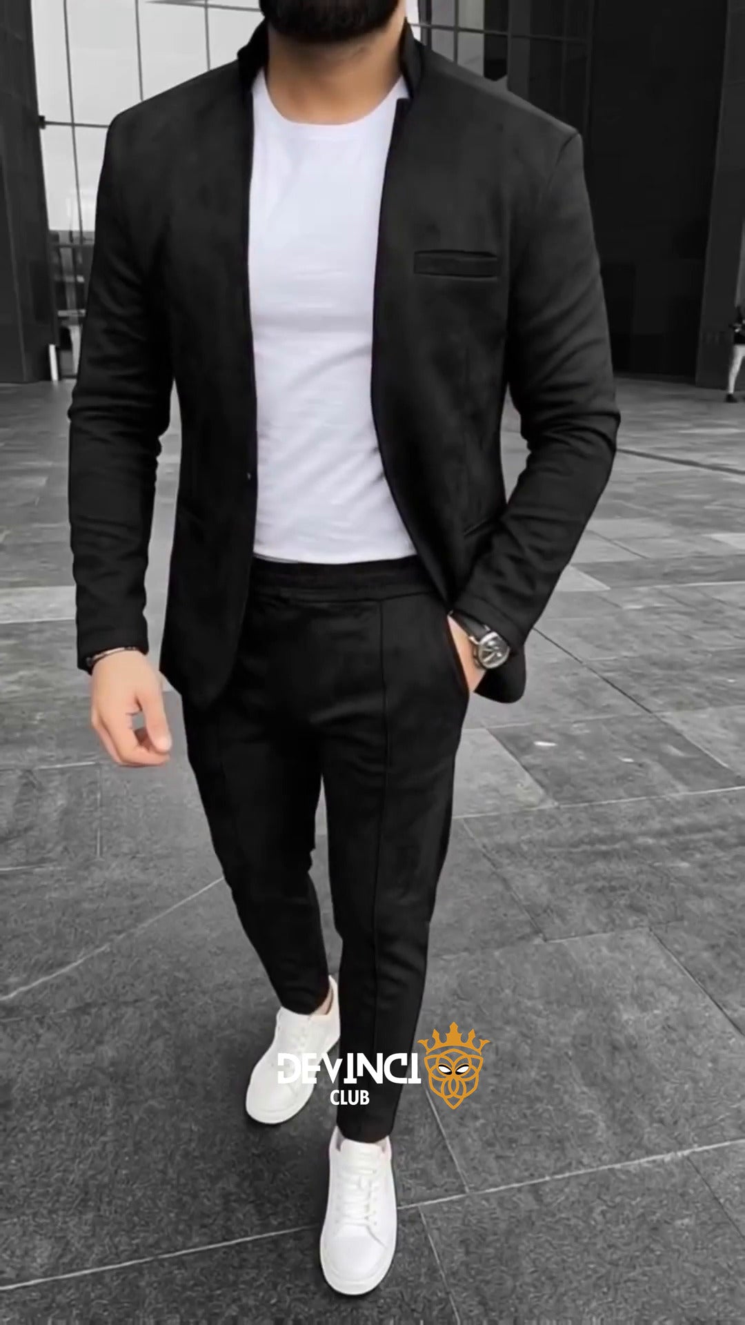 Costume classique en daim