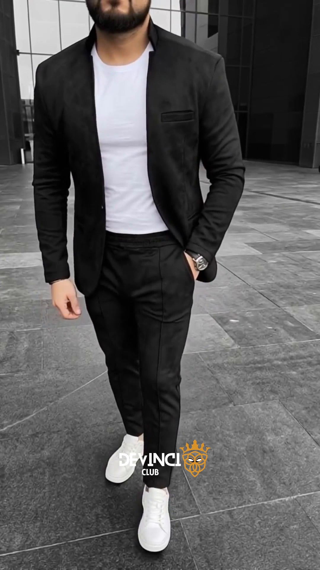 Costume classique en daim