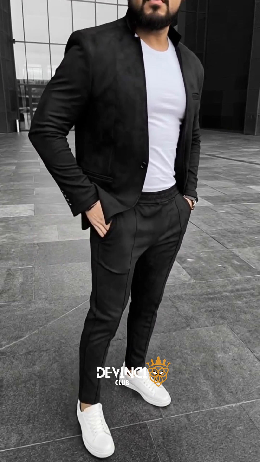 Costume classique en daim