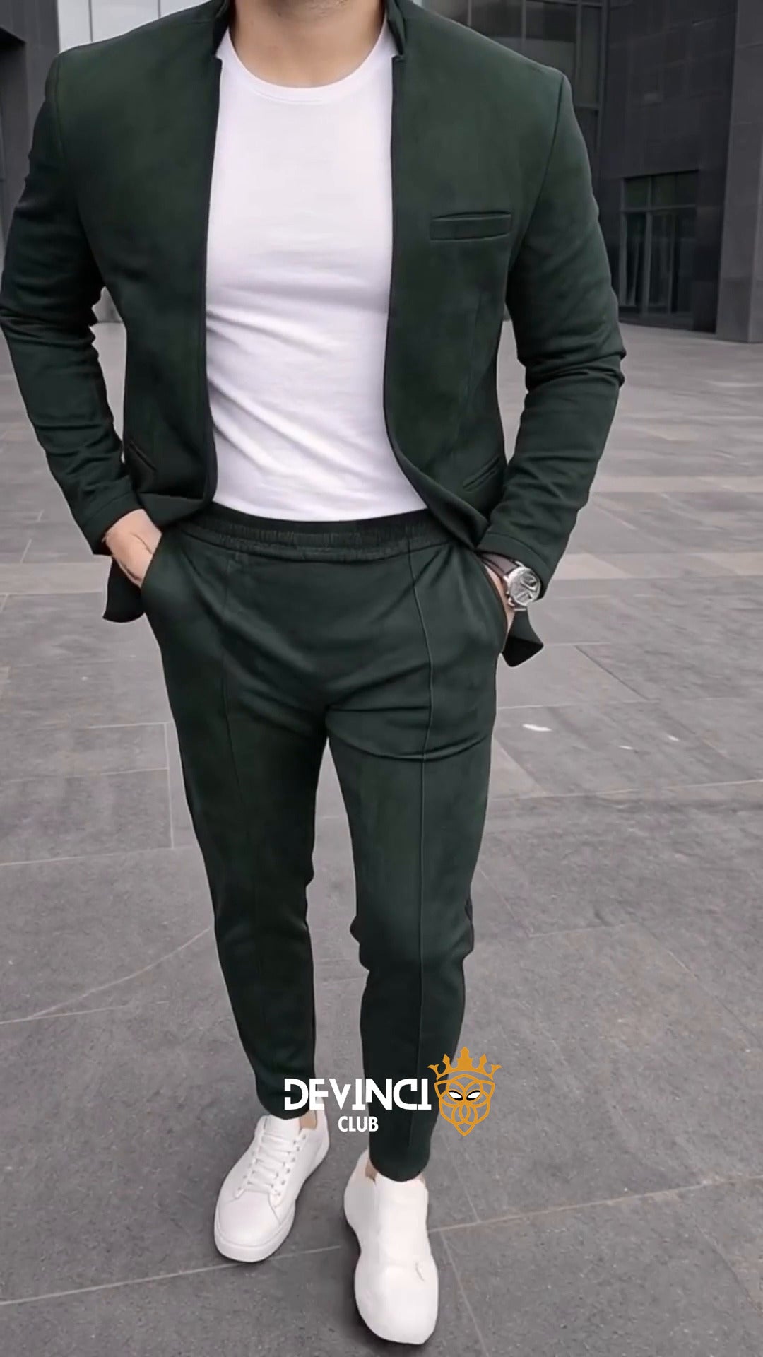 Costume classique en daim