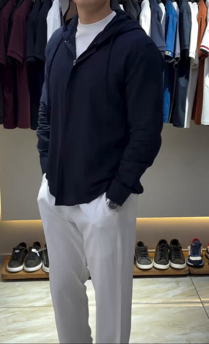 chemise zip élégant en lin pour homme