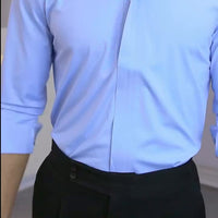 chemise col avec fermeture a glissière