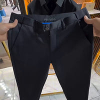 Slim Formal Black Stretch Trousers