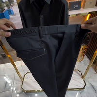 Slim Formal Black Stretch Trousers