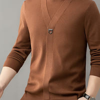 Pull à Manches Longues et Col Rond qui Ressemble à une Deux-Pièces