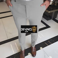 PANTALON HOMME DÉTAILLÉ À TAILLE SLIM STYLE ITALIEN