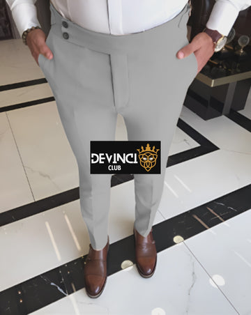 PANTALON HOMME DÉTAILLÉ À TAILLE SLIM STYLE ITALIEN